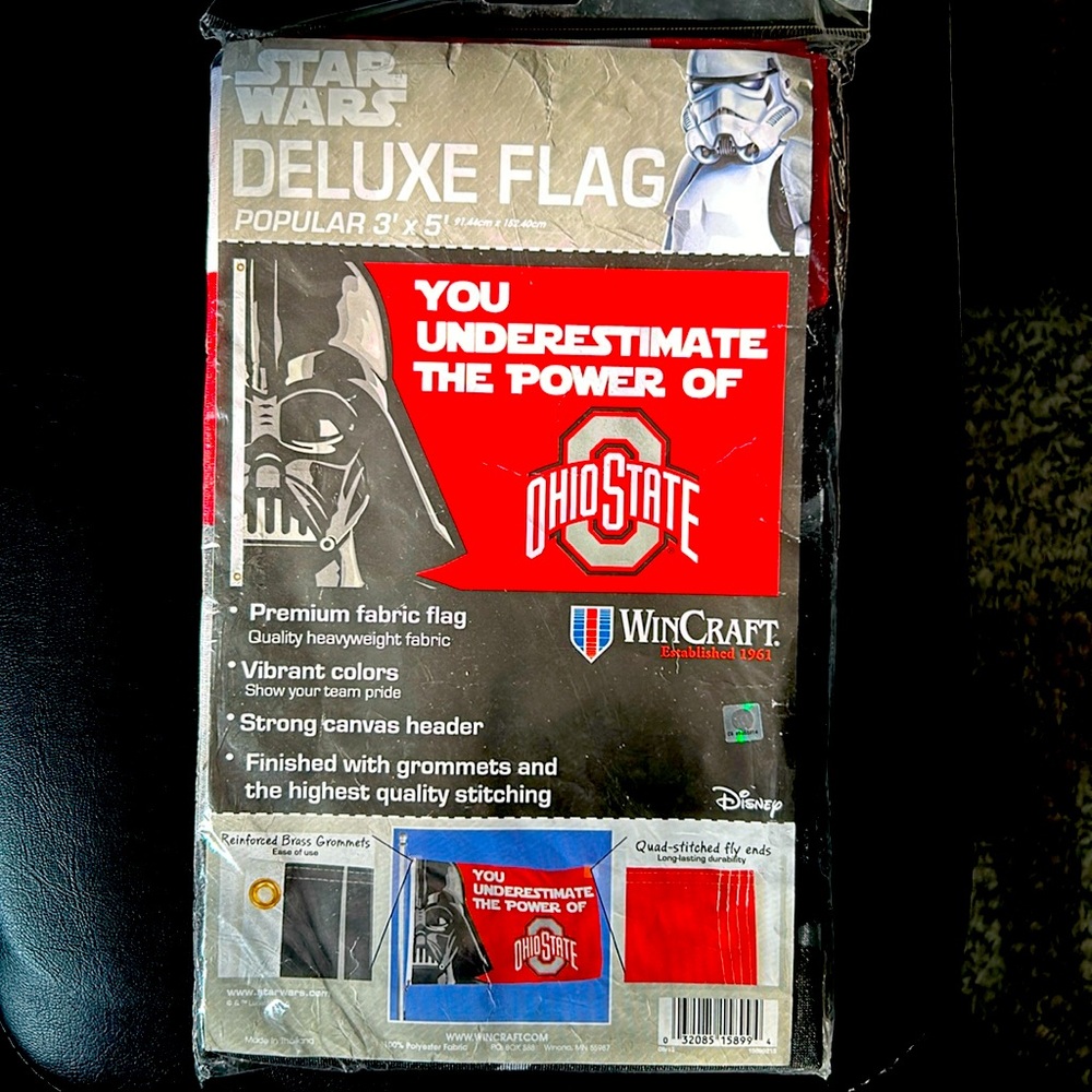 Ohio State house yard flag OSU Star Wars 3’ x 5’